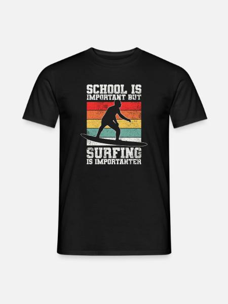 Surfen Surfer - Männer T-Shirt - Schwarz