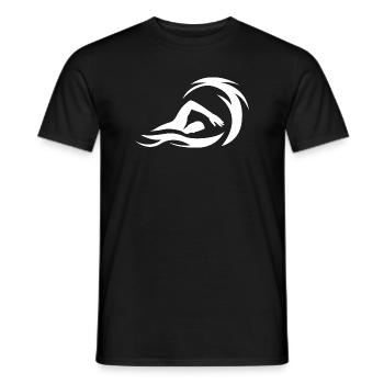 Swimming Swimmer Nature Lake Sea Team Graphic - Men's T-Shirt - black - Front - AI Model Male 178 light (178cm)