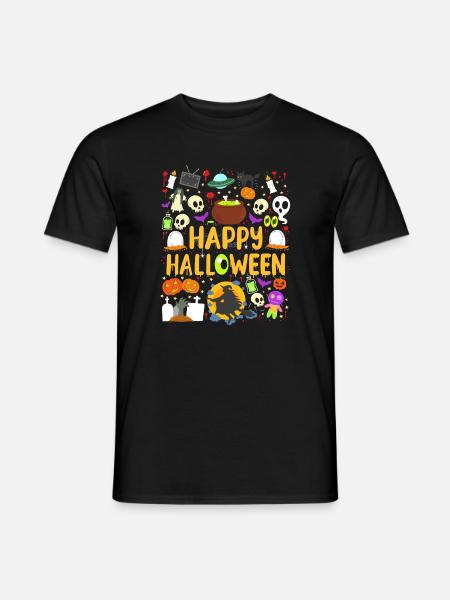 Halloween Frohes Halloween - Männer T-Shirt - Schwarz
