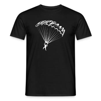 Icône de parachute Icône Logo Illustration Graphique - T-shirt homme - noir - Devant - AI Model Male 178 light (178cm)