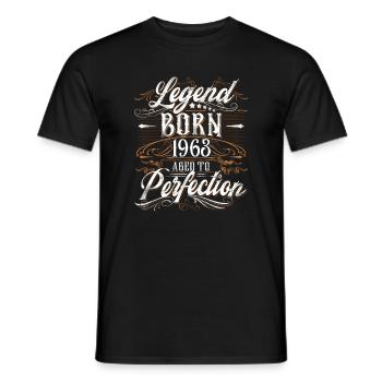1963 Legende Baujahr Jahrgang Geburtsjahr - Männer T-Shirt - Schwarz - Vorne - AI Model Male 178 light (178cm)