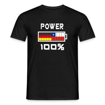 Deutschland und Chile Power 100% - Männer T-Shirt - Schwarz - Vorne - AI Model Male 178 light (178cm)
