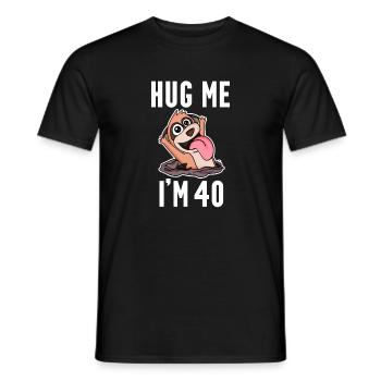40 ans - 40 ans - accolade - T-shirt homme - noir - Devant - AI Model Male 178 light (178cm)