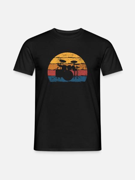 Schlagzeug Schlagzeuger - Männer T-Shirt - Schwarz