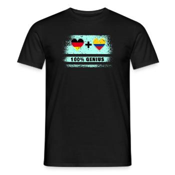 Germany and Colombia 100% Ingenious / Gift - Men's T-Shirt - black - Front - AI Model Male 178 light (178cm)