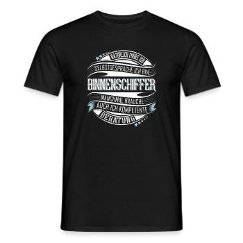 Binnenschiffer - Männer T-Shirt - Schwarz - Vorne - AI Model Male 178 light (178cm)