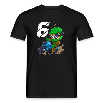 6 years Motocross children - Men's T-Shirt - black - Front - AI Model Male 178 light (178cm)