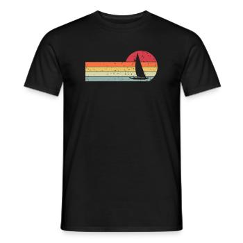 Segelboot Segelschiff Segeln Vintage Retro Motiv - Männer T-Shirt - Schwarz - Vorne - AI Model Male 178 light (178cm)