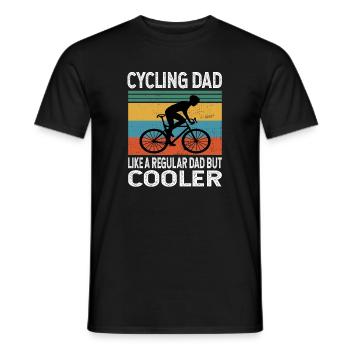 Cycling Dad Bike Rider - Men's T-Shirt - black - Front - AI Model Male 178 light (178cm)