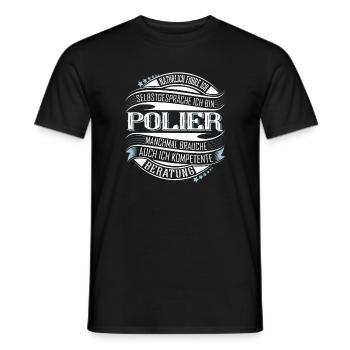 Polier - Männer T-Shirt - Schwarz - Vorne - AI Model Male 178 light (178cm)