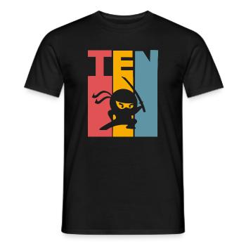 Ninja 10. Geburtstag Kinder - Männer T-Shirt - Schwarz - Vorne - AI Model Male 178 light (178cm)