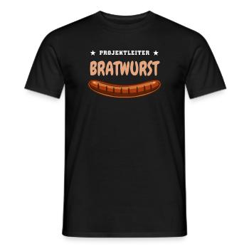 Projektleiter Bratwurst - Grill Fan Grillen Wurst - Männer T-Shirt - Schwarz - Vorne - AI Model Male 178 light (178cm)
