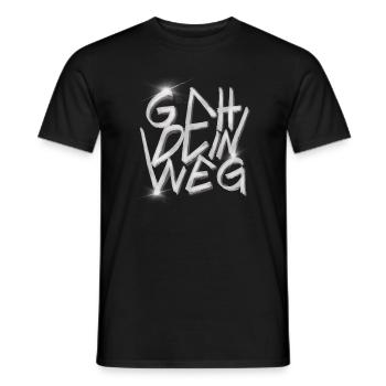 GO YOUR WAY Graffiti - Men's T-Shirt - black - Front - AI Model Male 178 light (178cm)