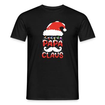 Papa Claus Santa Weihnachten - Männer T-Shirt - Schwarz - Vorne - AI Model Male 178 light (178cm)