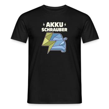 Battery Screwdriver Car Mechanic Screwdriver E-Car - Men's T-Shirt - black - Front - AI Model Male 178 light (178cm)