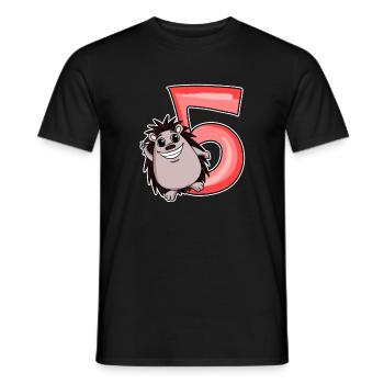 5 Jahre alt - 5. Geburtstag - Kindergeburtstag - Männer T-Shirt - Schwarz - Vorne - AI Model Male 178 light (178cm)
