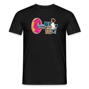 Man Manip Radio Scanner Irm Donut Radiology - Men's T-Shirt - black - Front - AI Model Male 178 light (178cm)