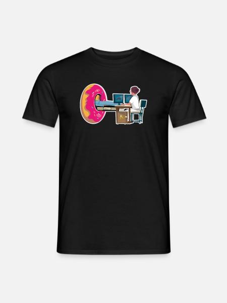 Tecnico dei raggi X TAC ciambella Radiologia - T-shirt uomo - nero