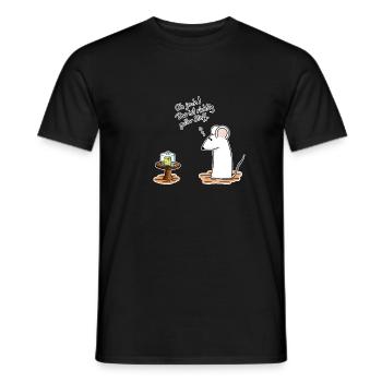 Richtig geiler Stoff - Männer T-Shirt - Schwarz - Vorne - AI Model Male 178 light (178cm)