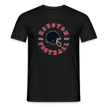Houston Football Retro Logo - Männer T-Shirt - Schwarz - Vorne - AI Model Male 178 light (178cm)