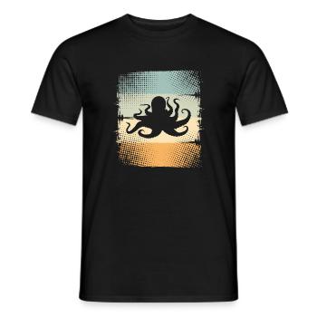 Octopus Octopus Octopus Octopus - Men's T-Shirt - black - Front - AI Model Male 178 light (178cm)