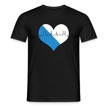 i love Zurich Züri Love Heart Switzerland Gift - Men's T-Shirt - black - Front - AI Model Male 178 light (178cm)