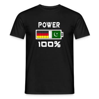 L’Allemagne et le Pakistan power 100% - T-shirt homme - noir - Devant - AI Model Male 178 light (178cm)