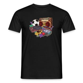 Retro Vintage Old School Style - Männer T-Shirt - Schwarz - Vorne - AI Model Male 178 light (178cm)