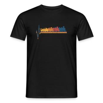 Züge Lokomotiven Eisenbahn - Männer T-Shirt - Schwarz - Vorne - AI Model Male 178 light (178cm)