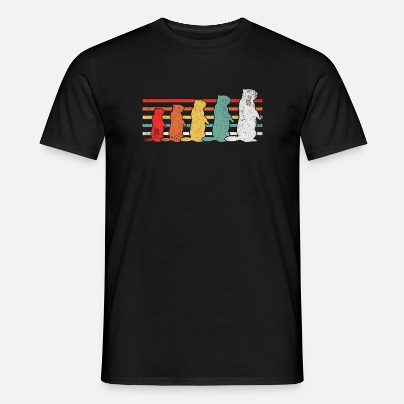 Murmeltier - Männer T-Shirt - Schwarz