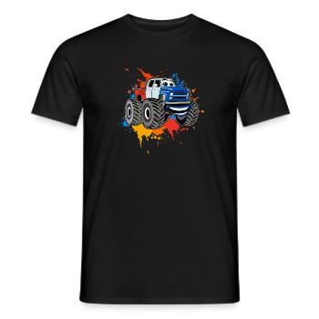Camion monstre - T-shirt homme - noir - Devant - AI Model Male 178 light (178cm)
