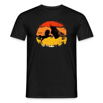 Équitation pour les chuchoteurs de chevaux, équitation pour débutants - T-shirt homme - noir - Devant - AI Model Male 178 light (178cm)
