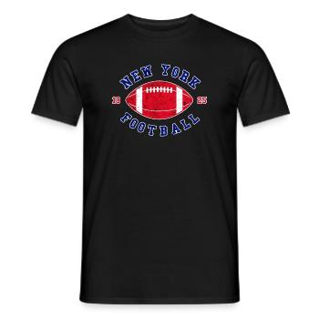 Emblème vintage du football de New York - T-shirt homme - noir - Devant - AI Model Male 178 light (178cm)