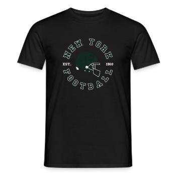 New York Football Retro Helmet - Men's T-Shirt - black - Front - AI Model Male 178 light (178cm)