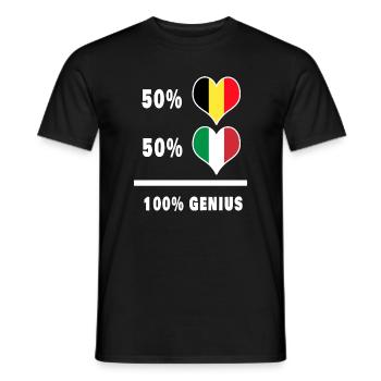 Génius/cadeau en Italie et en Belgique - T-shirt homme - noir - Devant - AI Model Male 178 light (178cm)