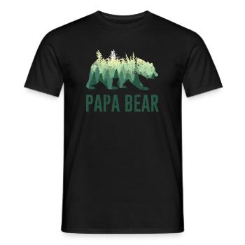 Papa Bear Papa Père - T-shirt homme - noir - Devant - AI Model Male 178 light (178cm)