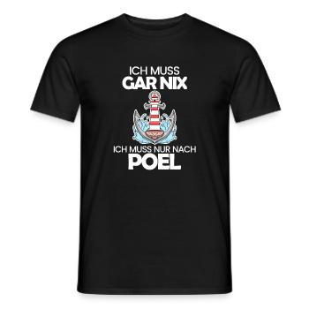 Poel Ostsee Urlaub Anker - Männer T-Shirt - Schwarz - Vorne - AI Model Male 178 light (178cm)