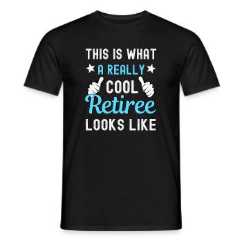 Retraité Retraité Retraité - T-shirt homme - noir - Devant - AI Model Male 178 light (178cm)