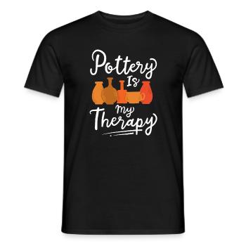 Keramik Töpfern - Männer T-Shirt - Schwarz - Vorne - AI Model Male 178 light (178cm)