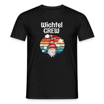 Wichtel Crew Weihnachts Gnom - Männer T-Shirt - Schwarz - Vorne - AI Model Male 178 light (178cm)