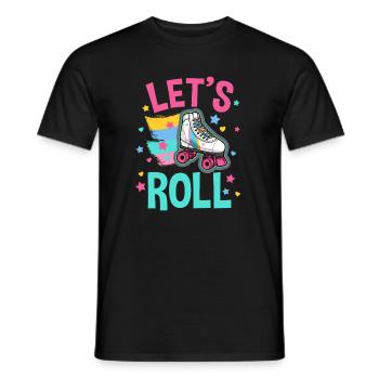 Rollschuhlaufen Rollschuh - Männer T-Shirt - Schwarz - Vorne - AI Model Male 178 light (178cm)