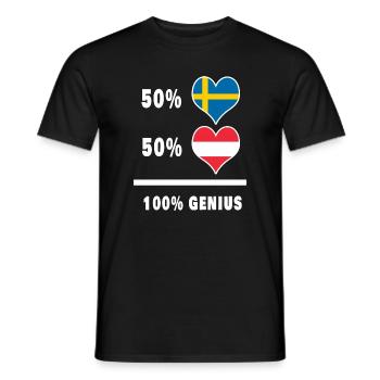 Ingenium/cadeau suédois et autrichien - T-shirt homme - noir - Devant - AI Model Male 178 light (178cm)