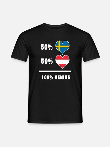 Schweden und Österreich Genial / Geschenk - Männer T-Shirt - Schwarz
