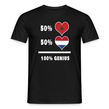 Le Maroc et les Pays-Bas ingénieux / Cadeau - T-shirt homme - noir - Devant - AI Model Male 178 light (178cm)