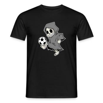 Grim Reaper avec le football - T-shirt homme - noir - Devant - AI Model Male 178 light (178cm)