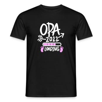 Opa 2022 Loading - Opa werden - Bald Opa - Männer T-Shirt - Schwarz - Vorne - AI Model Male 178 light (178cm)