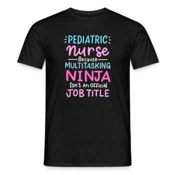 Kinderkrankenschwester - Männer T-Shirt - Schwarz - Vorne - AI Model Male 178 light (178cm)
