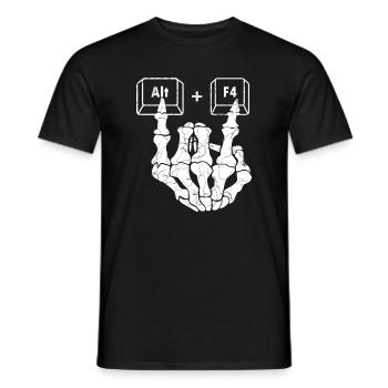 Anatomie humoristique main choix multiple - T-shirt homme - noir - Devant - AI Model Male 178 light (178cm)