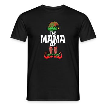 Weihnachten Mama Elf - Männer T-Shirt - Schwarz - Vorne - AI Model Male 178 light (178cm)