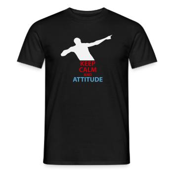 Silhouette calme et attitude - T-shirt homme - noir - Devant - AI Model Male 178 light (178cm)